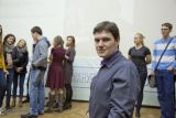 Во время олимпиады. Всероссийский польский диктант-2014. Справа - Илья Болгов
